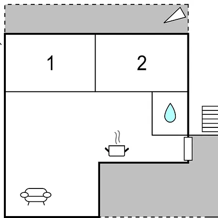 Апартаменты Pet Friendly In Privlaka With Kitchen